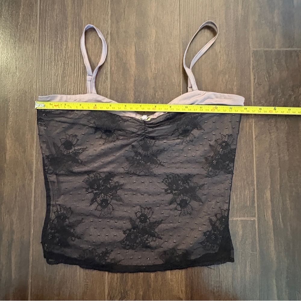 Hesperios Mauve Lace Tank Top Small - Picture 4 of 9
